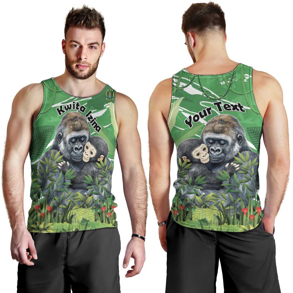 Personalized Rwanda Kwita Izina Men Tank Top Name a Gorilla - Save a Species - Wonder Print Shop