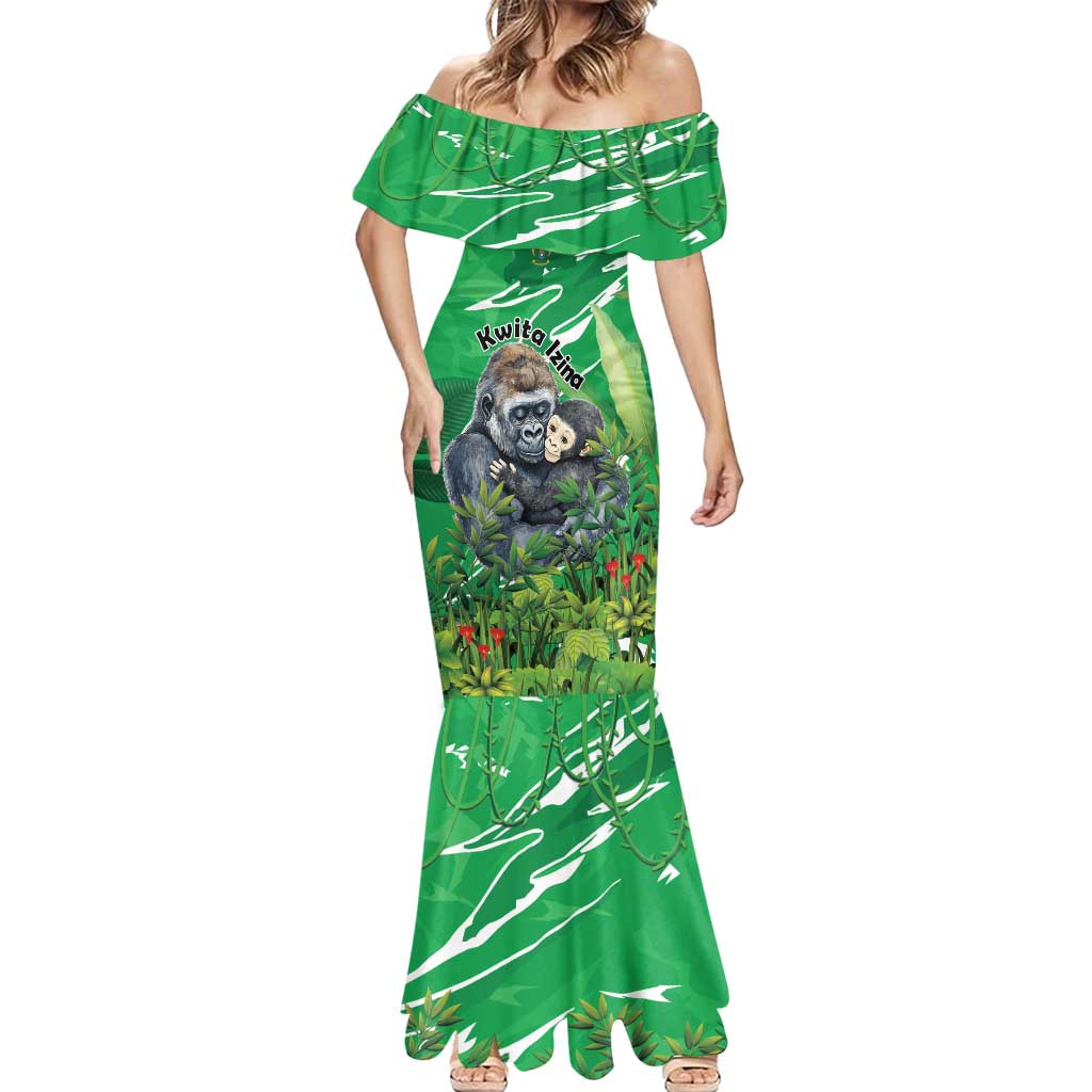Personalized Rwanda Kwita Izina Mermaid Dress Name a Gorilla - Save a Species - Wonder Print Shop