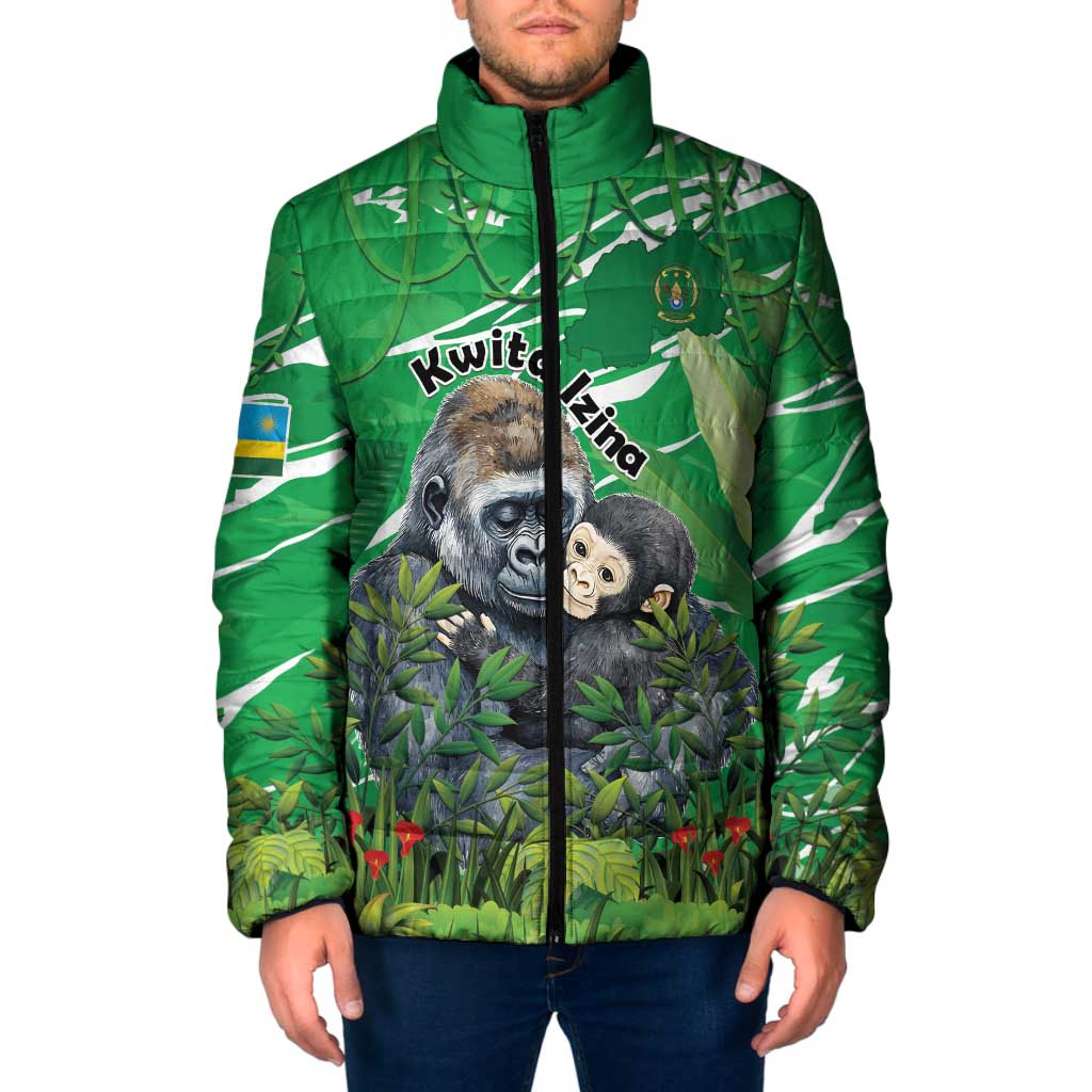 Personalized Rwanda Kwita Izina Padded Jacket Name a Gorilla - Save a Species - Wonder Print Shop