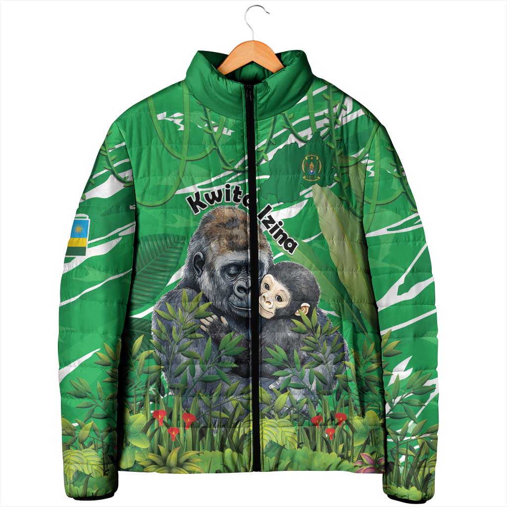 Personalized Rwanda Kwita Izina Padded Jacket Name a Gorilla - Save a Species - Wonder Print Shop