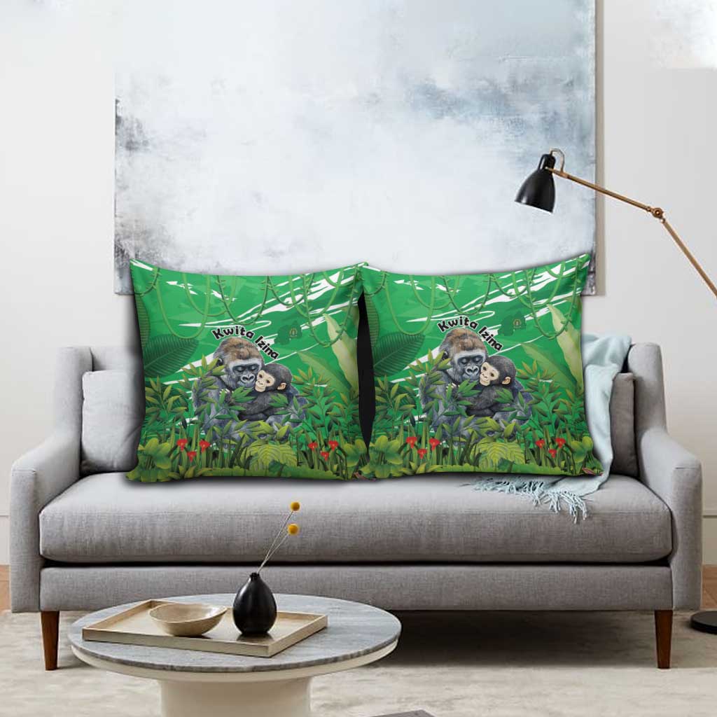 Rwanda Kwita Izina Pillow Cover Name a Gorilla - Save a Species - Wonder Print Shop