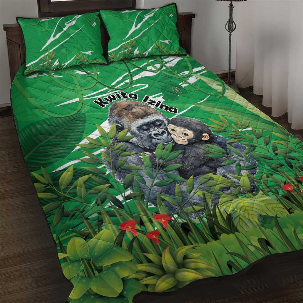 Rwanda Kwita Izina Quilt Bed Set Name a Gorilla - Save a Species - Wonder Print Shop