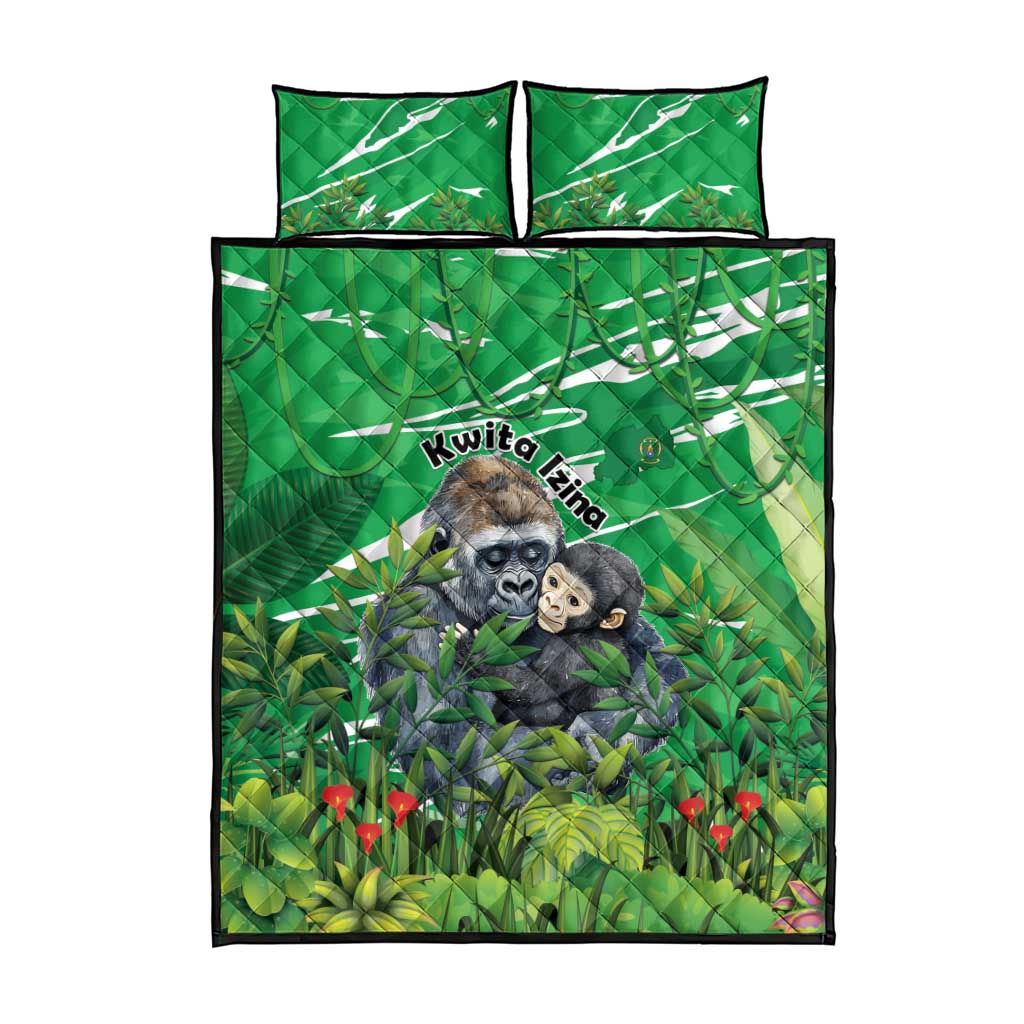Rwanda Kwita Izina Quilt Bed Set Name a Gorilla - Save a Species - Wonder Print Shop