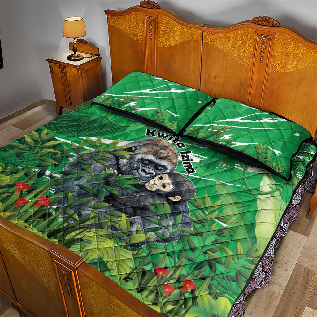 Rwanda Kwita Izina Quilt Bed Set Name a Gorilla - Save a Species - Wonder Print Shop