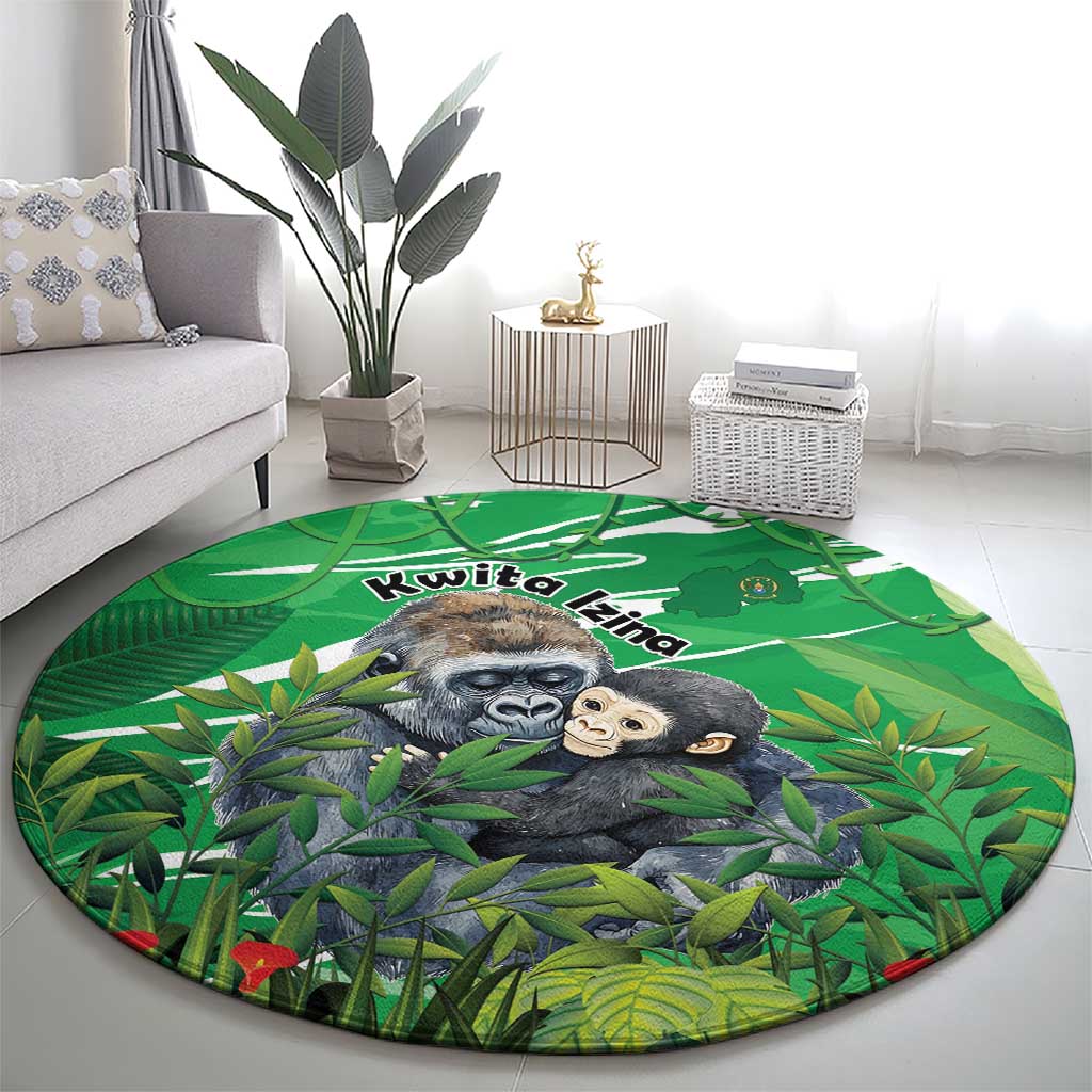 Rwanda Kwita Izina Round Carpet Name a Gorilla - Save a Species - Wonder Print Shop