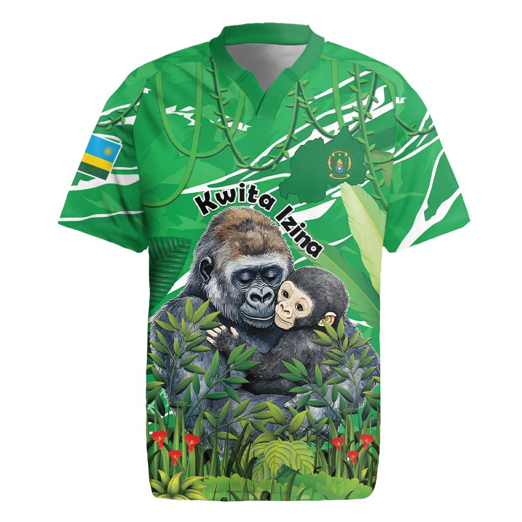 Personalized Rwanda Kwita Izina Rugby Jersey Name a Gorilla - Save a Species - Wonder Print Shop