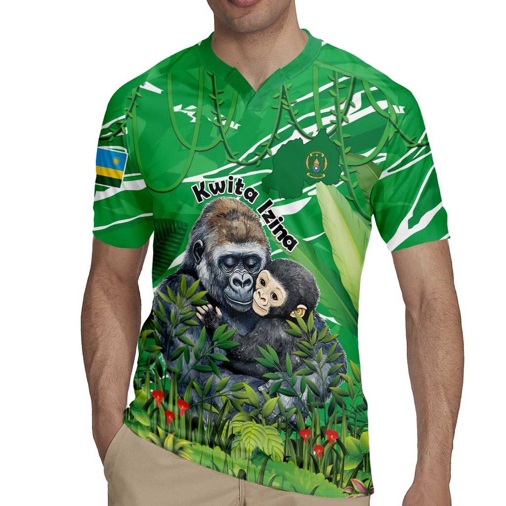 Personalized Rwanda Kwita Izina Rugby Jersey Name a Gorilla - Save a Species - Wonder Print Shop