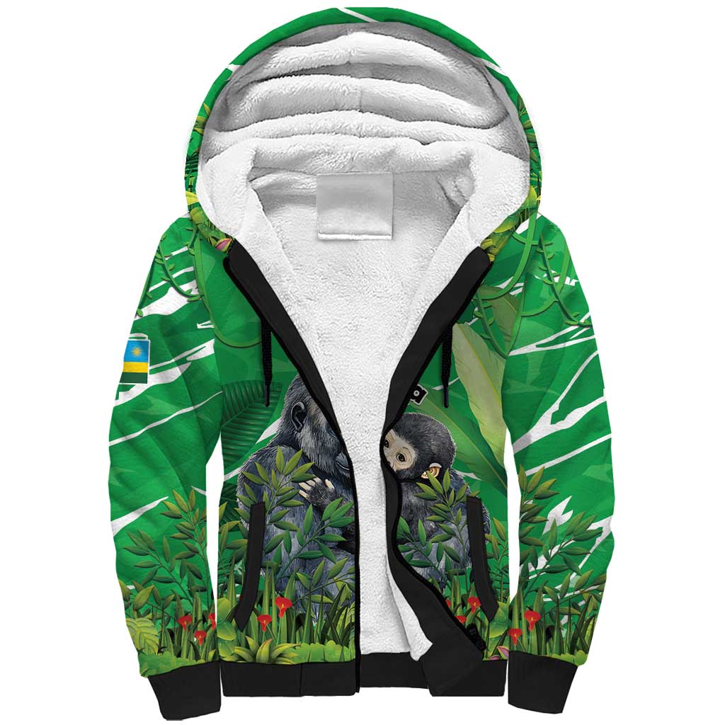 Personalized Rwanda Kwita Izina Sherpa Hoodie Name a Gorilla - Save a Species - Wonder Print Shop