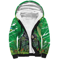 Personalized Rwanda Kwita Izina Sherpa Hoodie Name a Gorilla - Save a Species - Wonder Print Shop