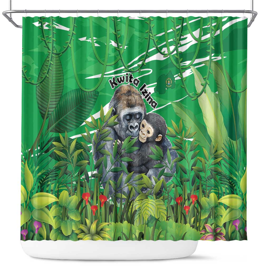 Rwanda Kwita Izina Shower Curtain Name a Gorilla - Save a Species - Wonder Print Shop