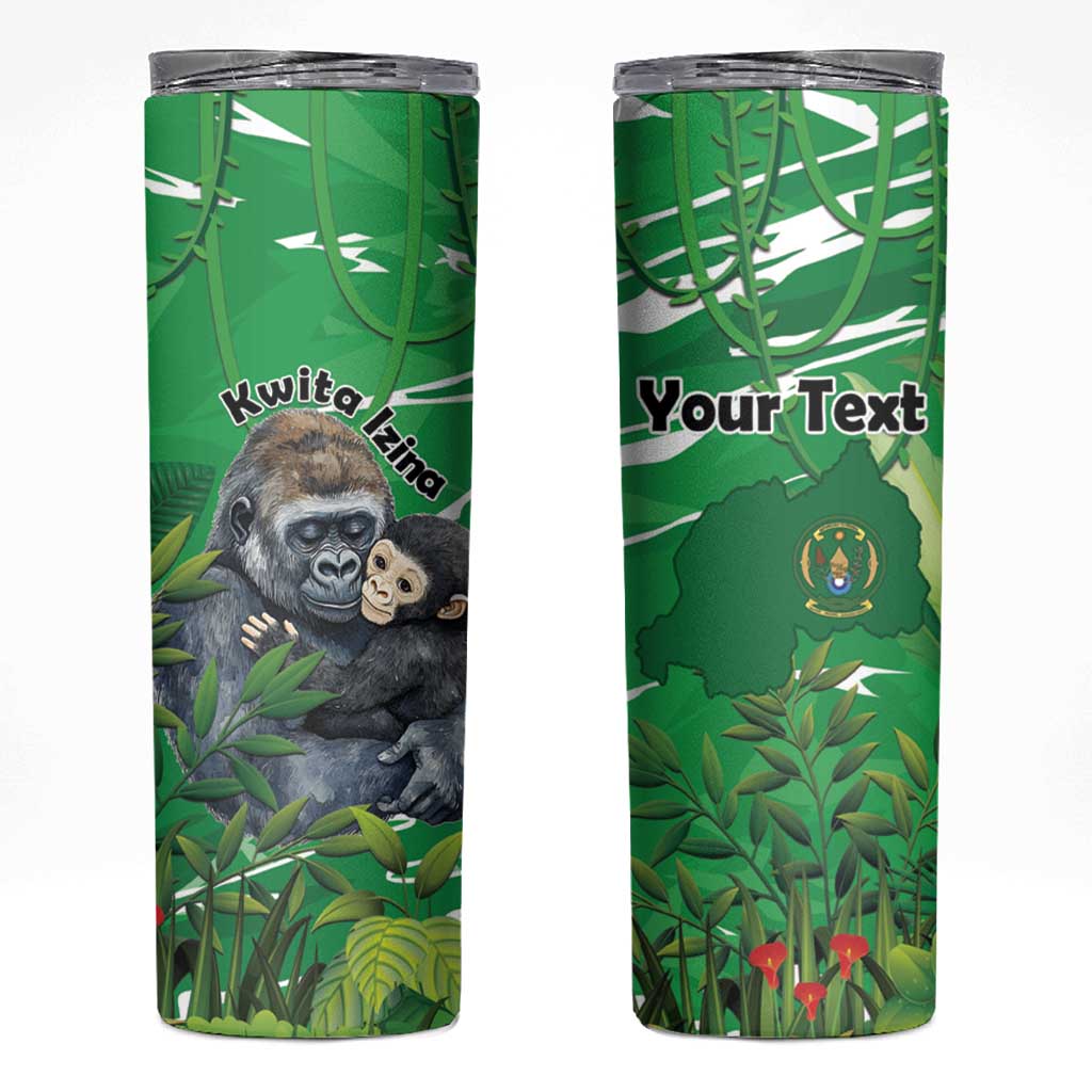 Personalized Rwanda Kwita Izina Skinny Tumbler Name a Gorilla - Save a Species - Wonder Print Shop