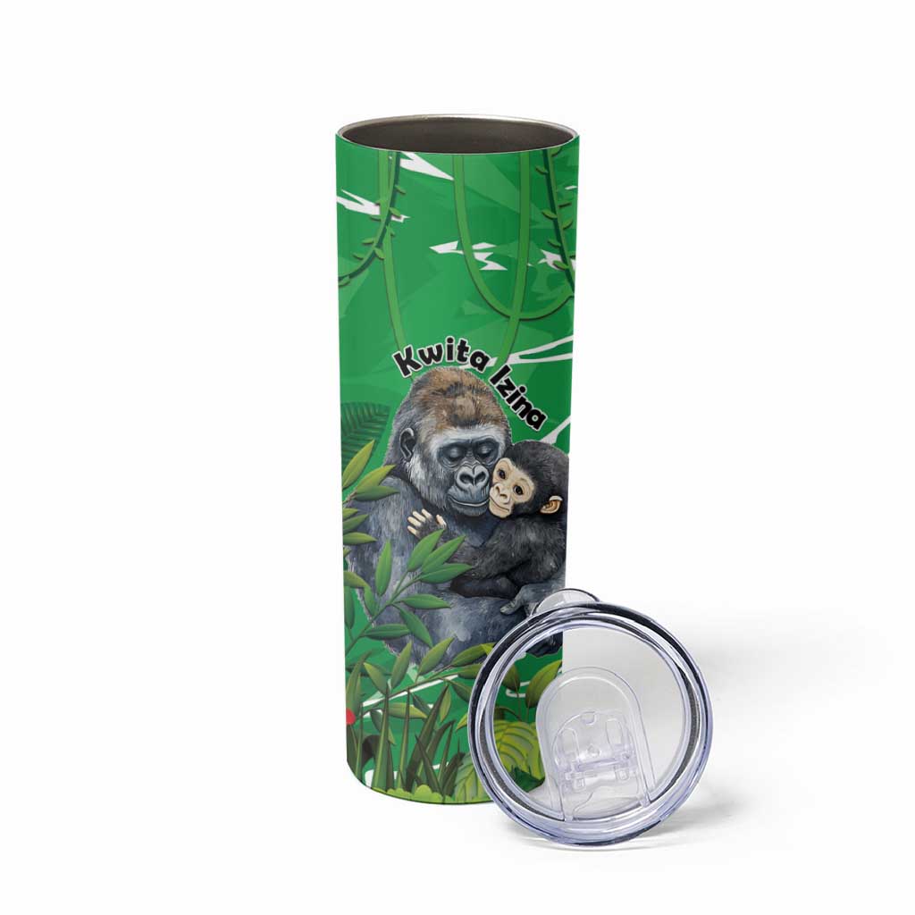 Personalized Rwanda Kwita Izina Skinny Tumbler Name a Gorilla - Save a Species - Wonder Print Shop