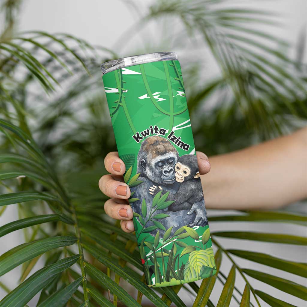 Personalized Rwanda Kwita Izina Skinny Tumbler Name a Gorilla - Save a Species - Wonder Print Shop