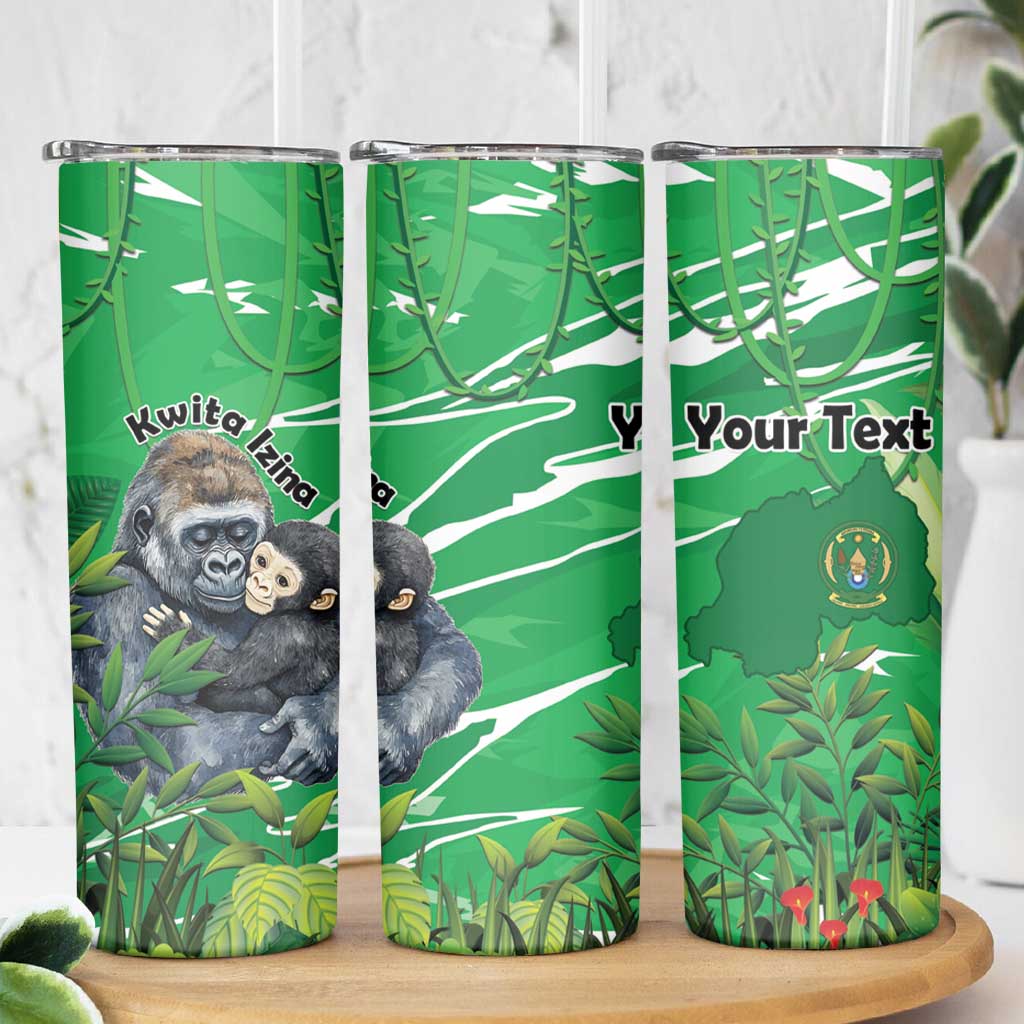 Personalized Rwanda Kwita Izina Skinny Tumbler Name a Gorilla - Save a Species - Wonder Print Shop
