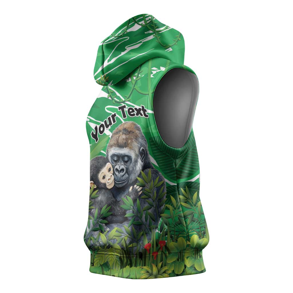Personalized Rwanda Kwita Izina Sleeveless Hoodie Name a Gorilla - Save a Species - Wonder Print Shop