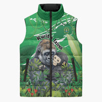 Personalized Rwanda Kwita Izina Sleeveless Puffer Jacket Name a Gorilla - Save a Species - Wonder Print Shop