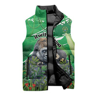 Personalized Rwanda Kwita Izina Sleeveless Puffer Jacket Name a Gorilla - Save a Species - Wonder Print Shop