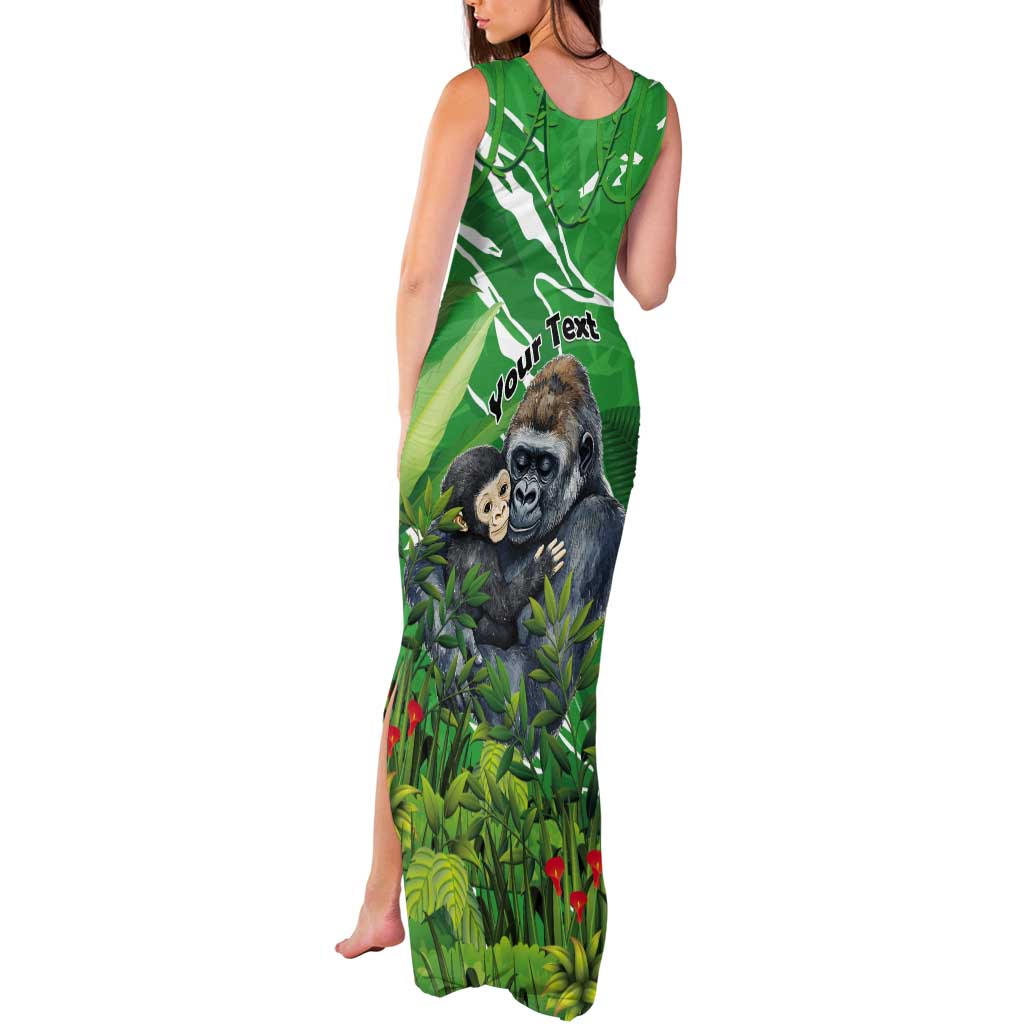 Personalized Rwanda Kwita Izina Tank Maxi Dress Name a Gorilla - Save a Species - Wonder Print Shop