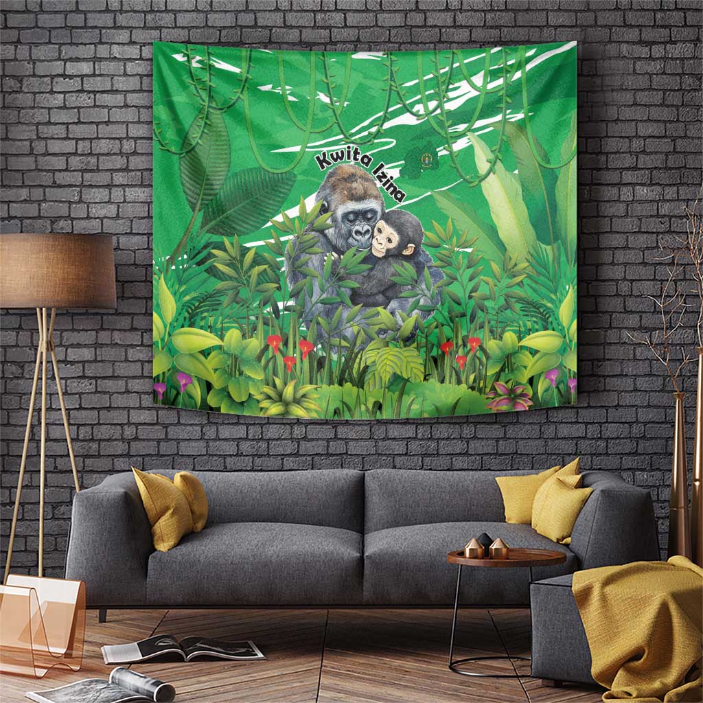 Rwanda Kwita Izina Tapestry Name a Gorilla - Save a Species - Wonder Print Shop