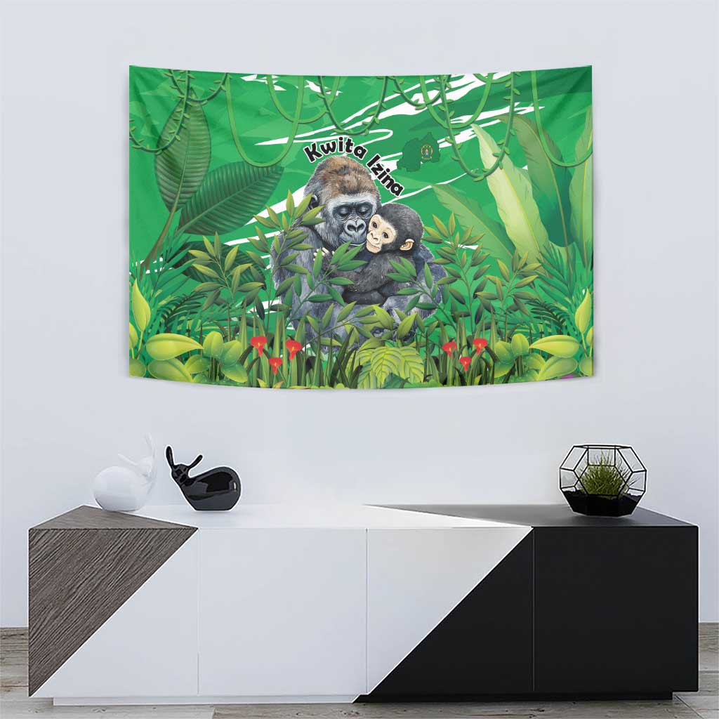 Rwanda Kwita Izina Tapestry Name a Gorilla - Save a Species - Wonder Print Shop