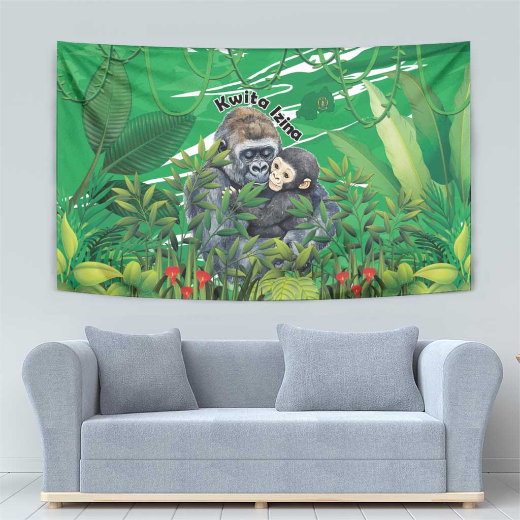 Rwanda Kwita Izina Tapestry Name a Gorilla - Save a Species - Wonder Print Shop