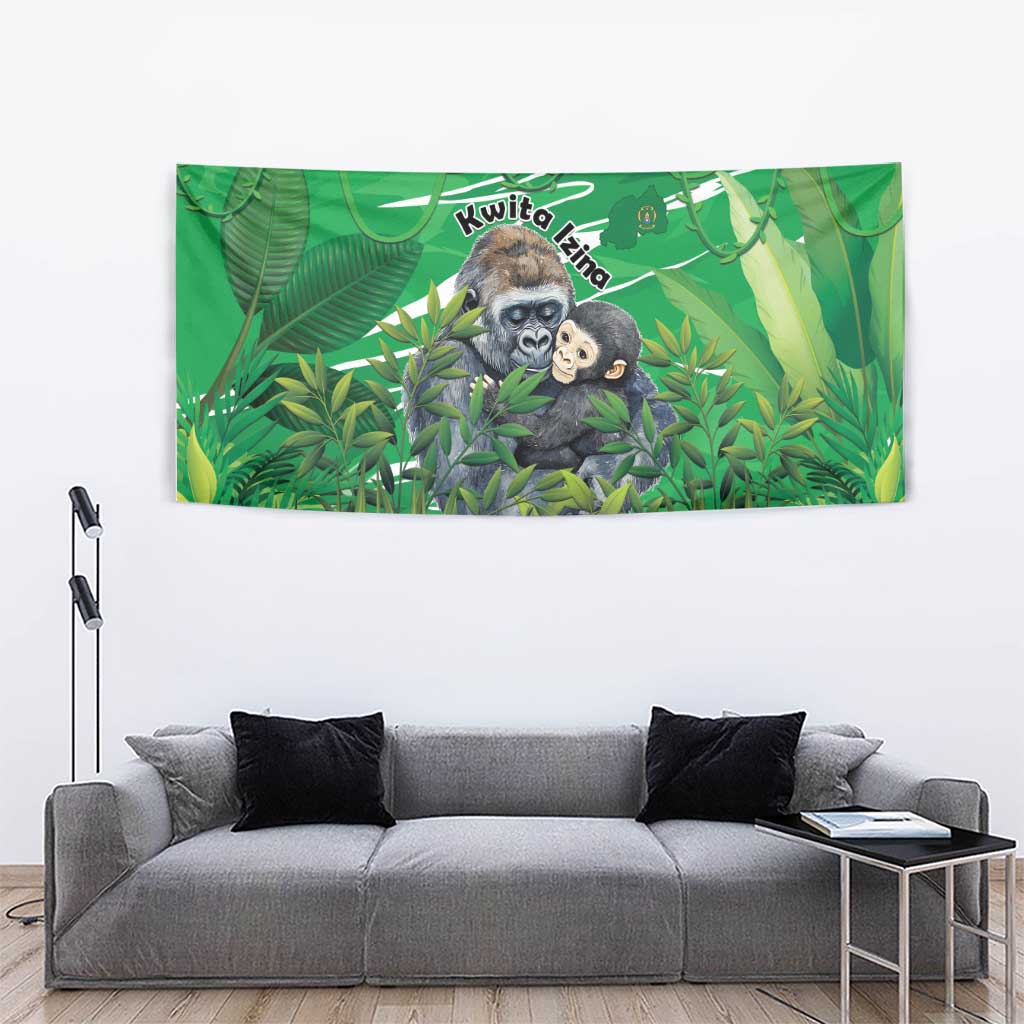 Rwanda Kwita Izina Tapestry Name a Gorilla - Save a Species - Wonder Print Shop