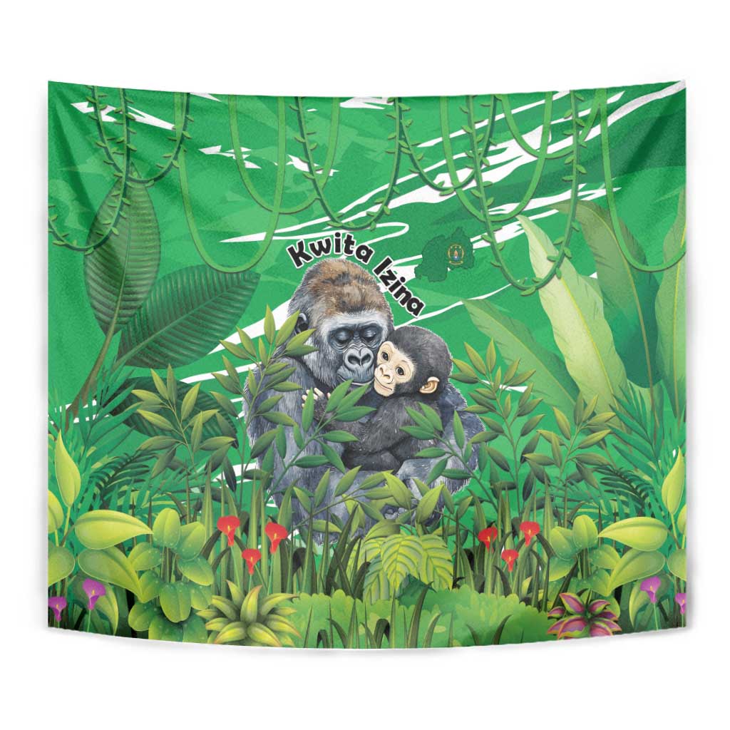 Rwanda Kwita Izina Tapestry Name a Gorilla - Save a Species - Wonder Print Shop