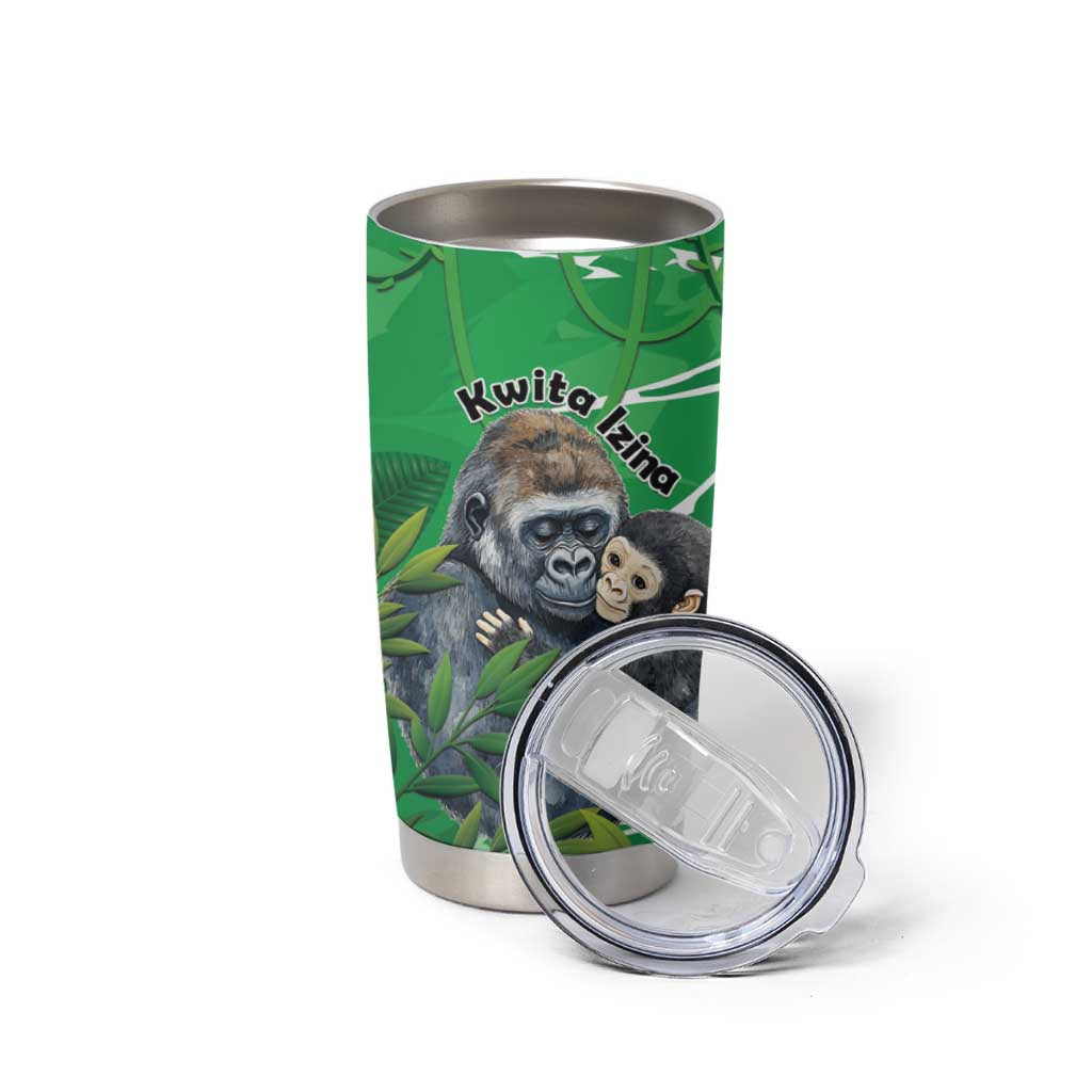 Personalized Rwanda Kwita Izina Tumbler Cup Name a Gorilla - Save a Species - Wonder Print Shop