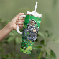 Personalized Rwanda Kwita Izina Tumbler With Handle Name a Gorilla - Save a Species - Wonder Print Shop