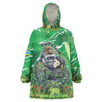Personalized Rwanda Kwita Izina Wearable Blanket Hoodie Name a Gorilla - Save a Species - Wonder Print Shop
