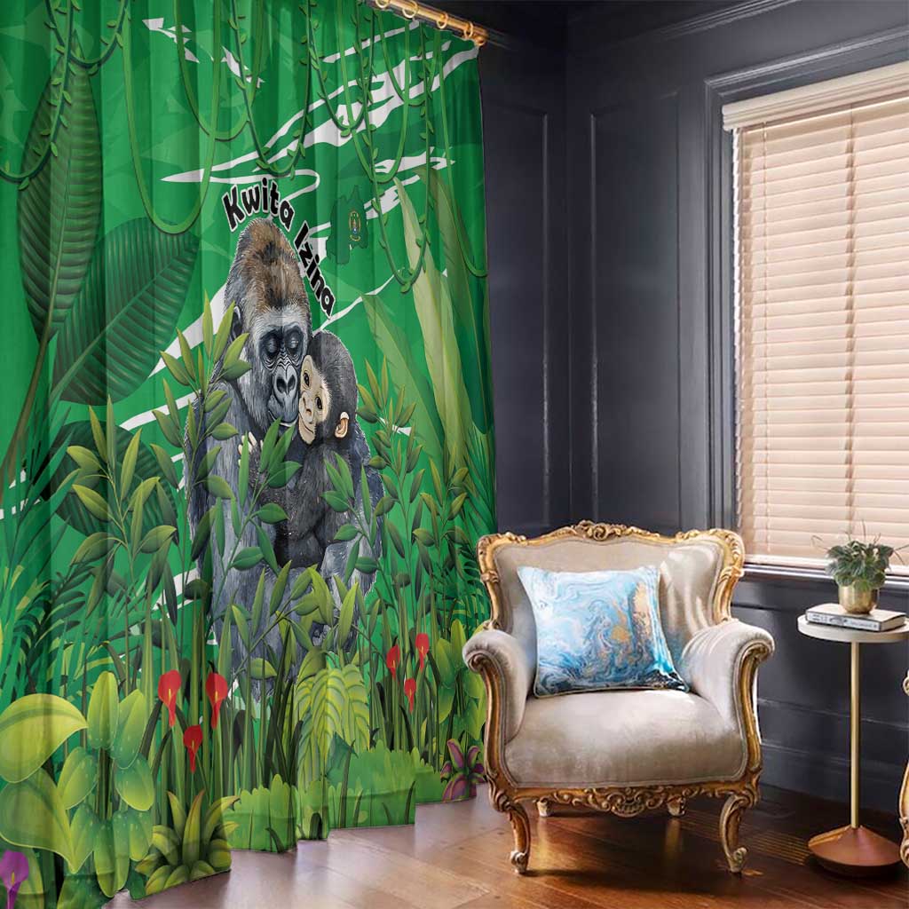 Rwanda Kwita Izina Window Curtain Name a Gorilla - Save a Species - Wonder Print Shop