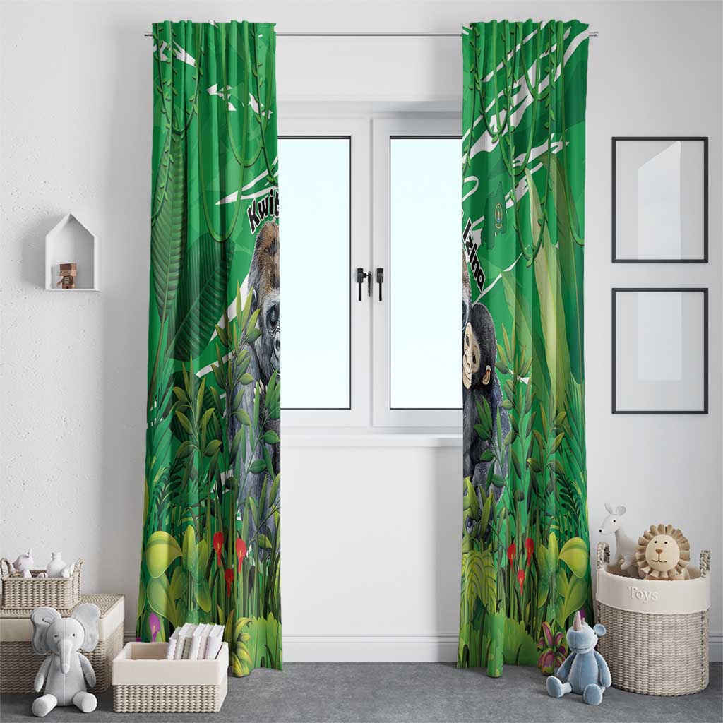 Rwanda Kwita Izina Window Curtain Name a Gorilla - Save a Species - Wonder Print Shop