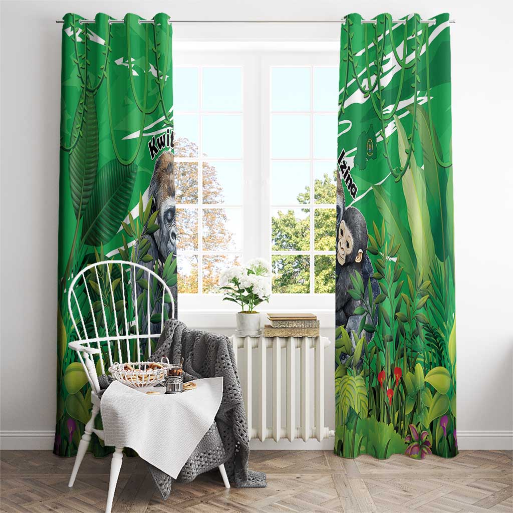 Rwanda Kwita Izina Window Curtain Name a Gorilla - Save a Species - Wonder Print Shop