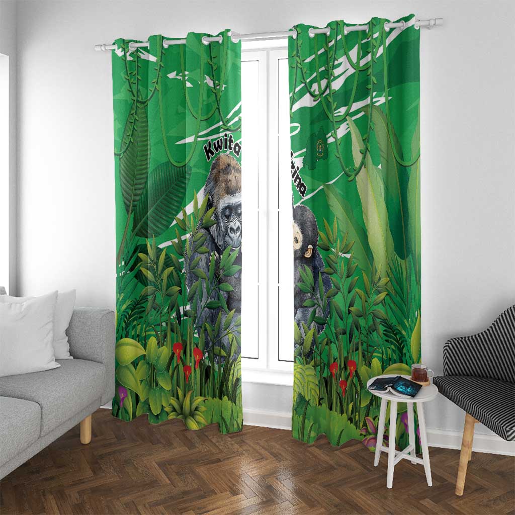 Rwanda Kwita Izina Window Curtain Name a Gorilla - Save a Species - Wonder Print Shop