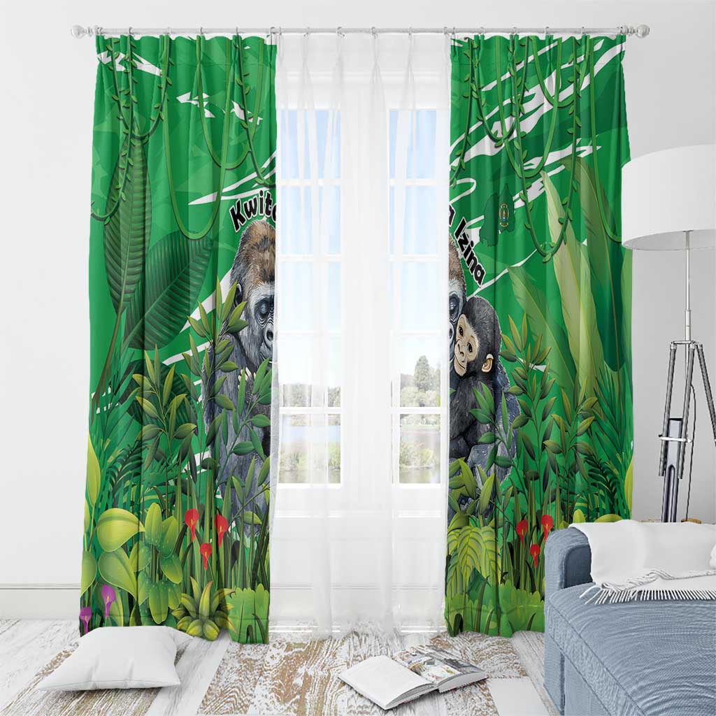 Rwanda Kwita Izina Window Curtain Name a Gorilla - Save a Species - Wonder Print Shop