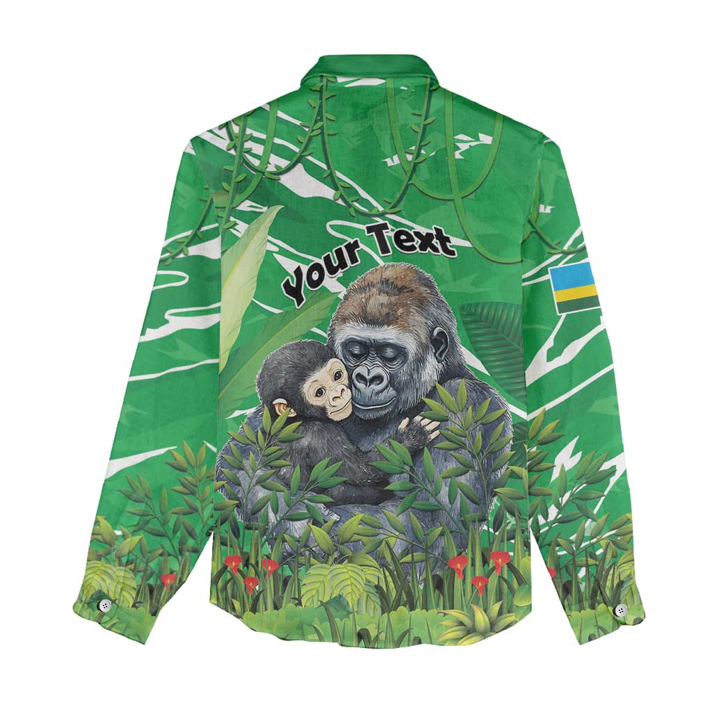 Personalized Rwanda Kwita Izina Women Casual Shirt Name a Gorilla - Save a Species - Wonder Print Shop