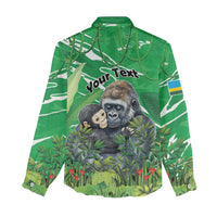 Personalized Rwanda Kwita Izina Women Casual Shirt Name a Gorilla - Save a Species - Wonder Print Shop
