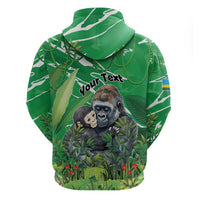 Personalized Rwanda Kwita Izina Zip Hoodie Name a Gorilla - Save a Species - Wonder Print Shop