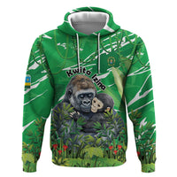 Personalized Rwanda Kwita Izina Zip Hoodie Name a Gorilla - Save a Species - Wonder Print Shop