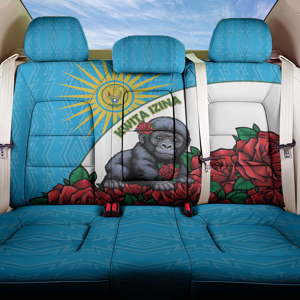 Rwanda Baby Gorilla Back Car Seat Cover Kwita Izina 2025 - Wonder Print Shop