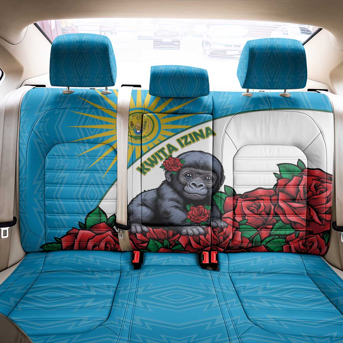 Rwanda Baby Gorilla Back Car Seat Cover Kwita Izina 2025 - Wonder Print Shop