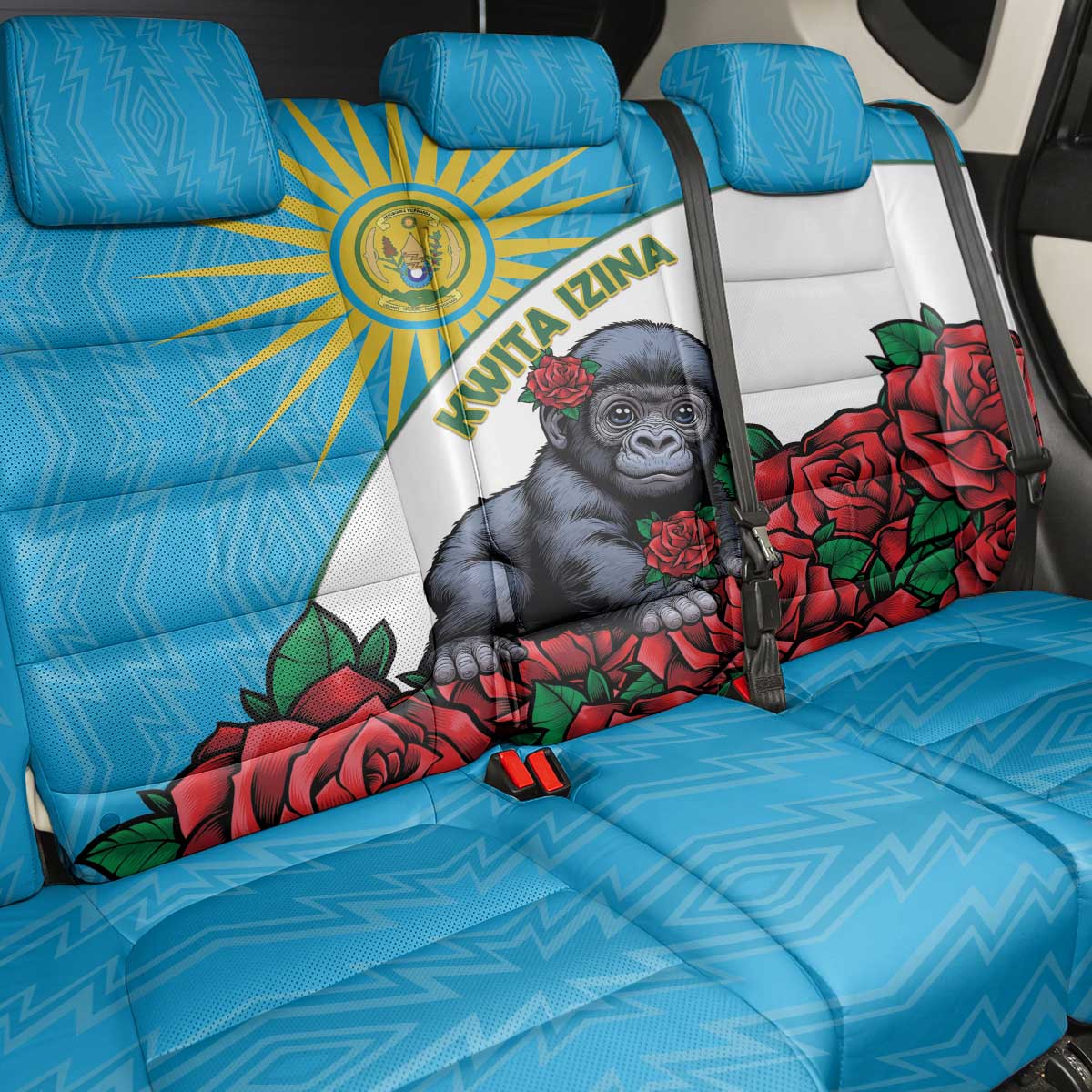 Rwanda Baby Gorilla Back Car Seat Cover Kwita Izina 2025 - Wonder Print Shop