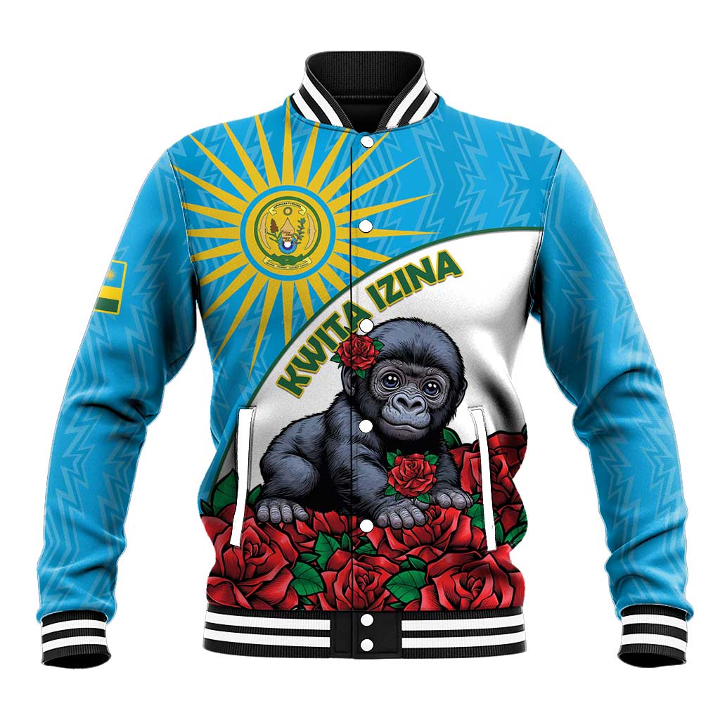 Personalized Rwanda Baby Gorilla Baseball Jacket Kwita Izina 2025 - Wonder Print Shop