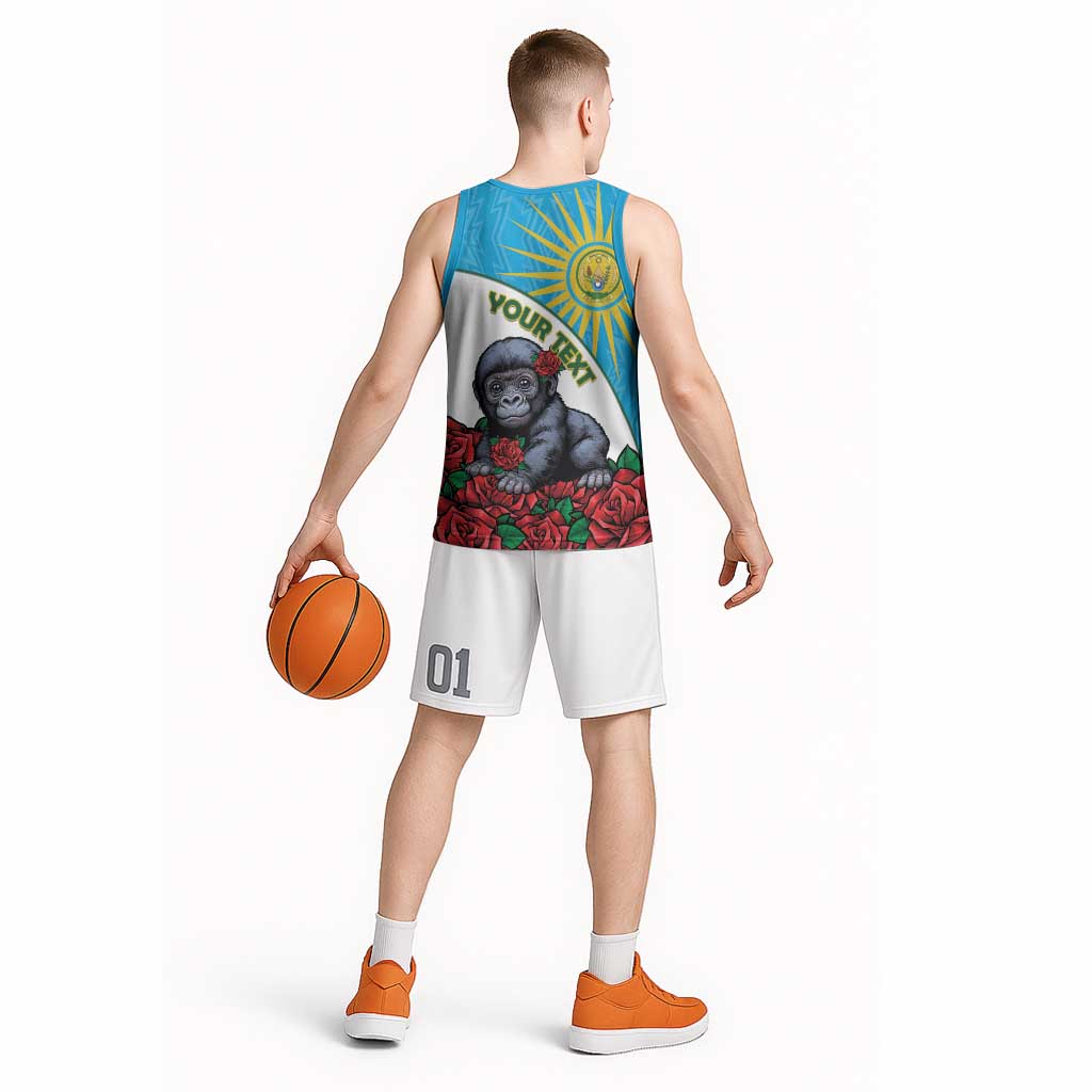 Personalized Rwanda Baby Gorilla Basketball Jersey Kwita Izina 2025 - Wonder Print Shop