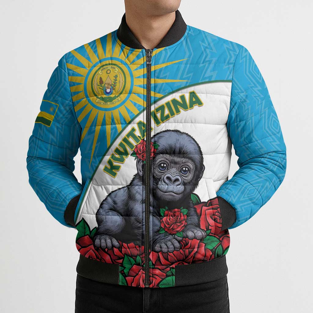 Personalized Rwanda Baby Gorilla Bomber Puffer Jacket Kwita Izina 2025 - Wonder Print Shop
