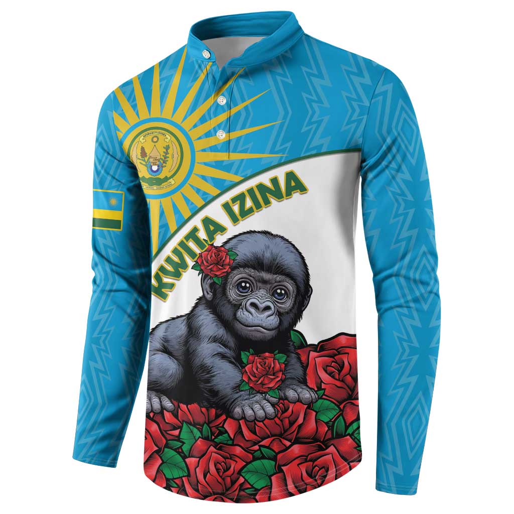 Personalized Rwanda Baby Gorilla Button Sweatshirt Kwita Izina 2025 - Wonder Print Shop
