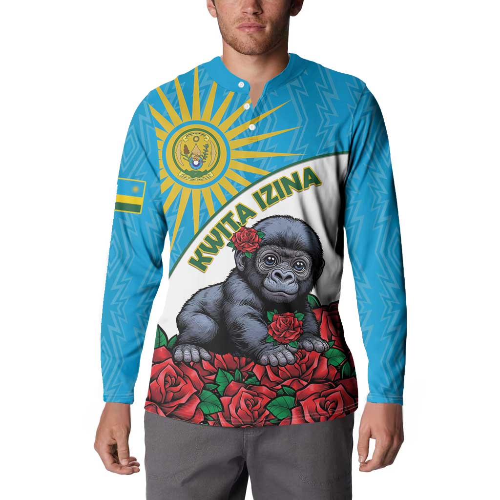 Personalized Rwanda Baby Gorilla Button Sweatshirt Kwita Izina 2025 - Wonder Print Shop