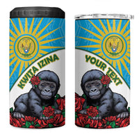 Personalized Rwanda Baby Gorilla 4 in 1 Can Cooler Tumbler Kwita Izina 2025 - Wonder Print Shop