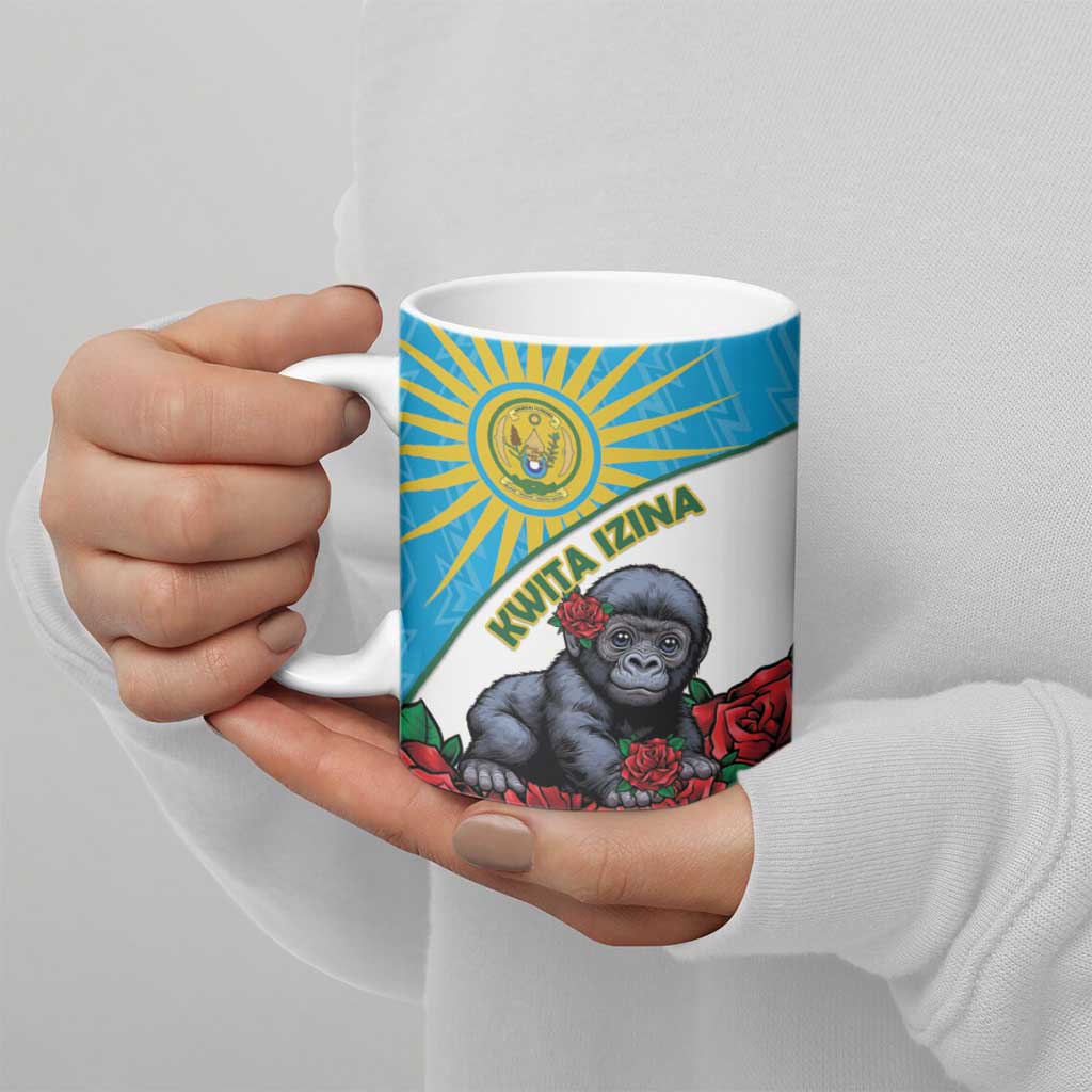 Personalized Rwanda Baby Gorilla Ceramic Mug Kwita Izina 2025 - Wonder Print Shop