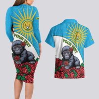 Personalized Rwanda Baby Gorilla Couples Matching Long Sleeve Bodycon Dress and Hawaiian Shirt Kwita Izina 2025 - Wonder Print Shop